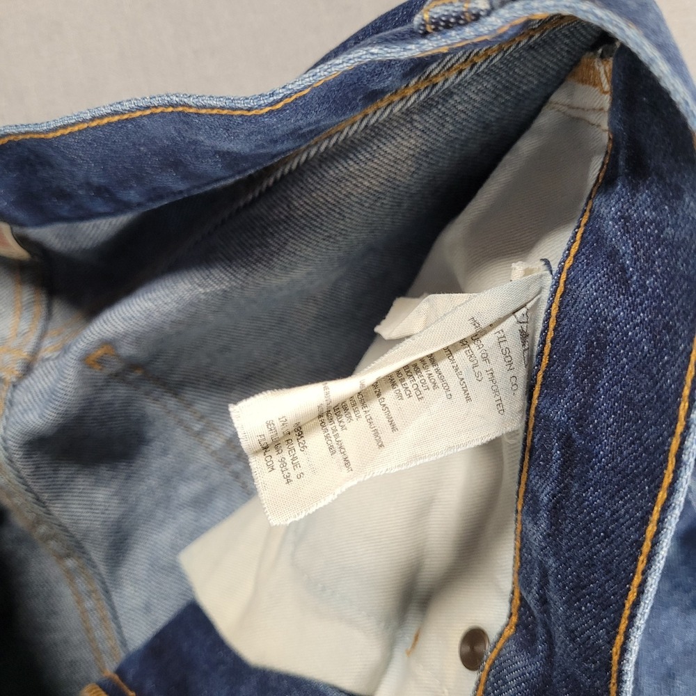 CC Filson Jeans Mens 28×27 Blue Indigo Outdoor Made In USA Denim (Tagged 28/33) - Picture 7 of 14